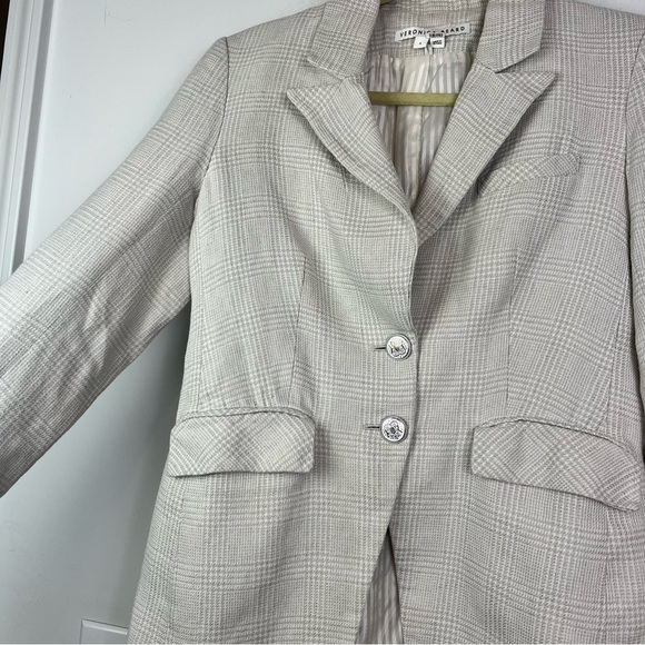 VERONICA BEARD Mathi Glen Plaid Dickey Jacket Oatmeal Beige Button Blazer 8 - Picture 9 of 15